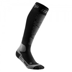 CEP Ski Merino Black/Anthracite Compression Socks for Men